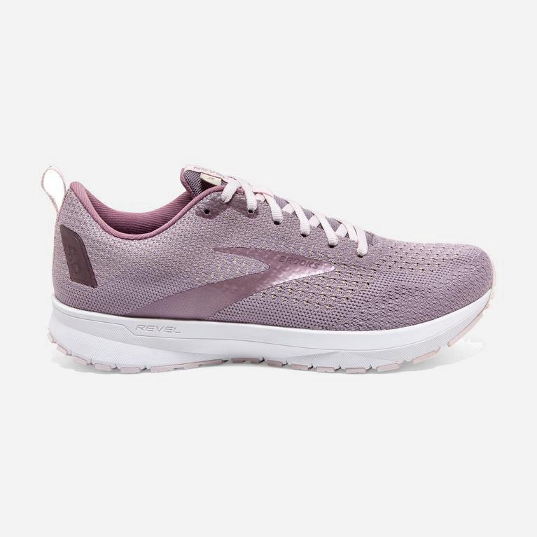 Brooks Revel 4 Israel - Women's Road Running Shoes - MediumPurple/Almond/Metallic/Primrose (45871-ZU